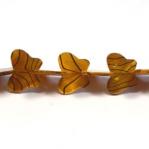 Mother of Pearl Butterflies, dyed gold 15 x 20mm 15 - 16 inches