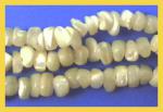 Chips: Mother of Pearl White / Yellow Small Ones 15 - 16 Inches, 10 strands for $10