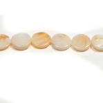 Mother of Pearl Coins 14mm Strands 15 - 16 inches