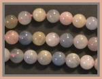 Rounds: Morganite 6mm by the Strand  15 - 16 inches