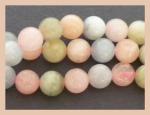 Rounds: Morganite 8mm by the Strand  15 - 16 inches