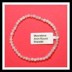 Bracelets: Stretchy Moonstone 4mm 3 for $15