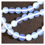 Rounds: Moonstone Glass, Opalite 8mm, Opalized Glass Strands 15 - 16 inches