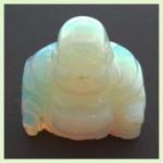 Stone Figurine Buddha: Moonstone Glass (Opalite)