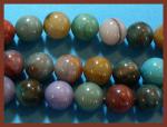 Rounds: Multicolored 12mm Stones Strands 15 - 16 inches