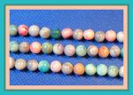 Rounds: Multi 6mm Blue & Pink Stone,  5 for $7.5