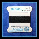 Carded Nylon #4 Black, 3 for $3.50