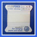 Carded Nylon #6 White, 3 for $3.50