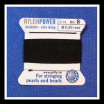Carded Nylon #8 Black, 3 for $3.50