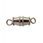 Base Metal Findings: Clasps: Nickel Colored Barrel Clasp, per 100