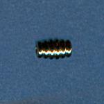 Brass: Nickel Plated Grooved Barrel 4 x 6mm, 100 beads
