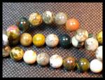 Rounds: Ocean Jasper 8mm by the Strand  15 - 16 inches