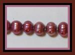 Freshwater Pearls: Berry Juice 7 - 10mm range 15 - 16 inches, 3 for $12