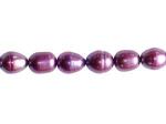 Freshwater Pearls: p425 Orchid 7 x 9mm by the Strand 15 - 16 inches, 3 for $12