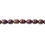 Freshwater Pearls: p485 Violet-Red 6 x 7 - 8mm by the Strand 15 - 16 inches, 3 for $12