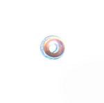 Czech Glass: Pony Beads 6mm Crystal AB, about 100 beads