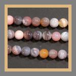 Rounds: Botswana (Pink) Agate 8mm by the Strand 15 - 16 inches