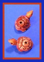 PCB - Turtle: Brown Tortoise Bead, 5 for $7.50