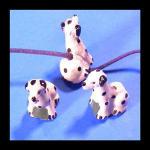 PCB - Dog: Dalmatian Bead, 5 for $7.50
