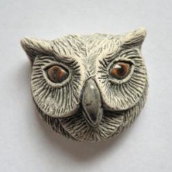 PCB - Bird: Owl Face, 5 for $7.50 Brown