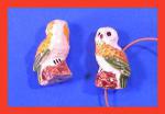 PCB - Bird: Green and Beige Owl, 5 for $7.50