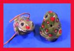 PCB - Frog: Green with Red Spots, 5 for $7.50