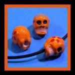 PCB - Skull: Orange w/ Flowers, 5 for $7.50