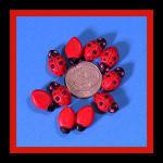 PCBSmall - Bug: Red Ladybug Bead, 10 for $12