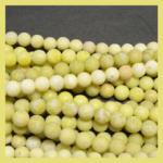 Rounds: Frosted Peridot Jasper 6mm by the Strand 15 - 16 inches