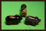 Stone Figurine Pig: Black Onyx, 3 for $24