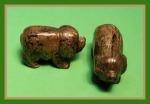 Stone Figurine Pig: Pyrite, 3 for $24