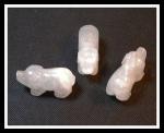 Stone Figurine Pig: Crystal Quartz, 3 for $24