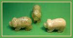 Stone Figurine Pig: Serpentine, 3 for $24