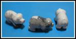 Stone Figurine Pig: White Howlite, 3 for $24