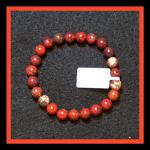 Bracelets: Stretchy Poppy Jasper 8mm 3 for $14