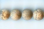 Rounds: Frosted Picture Jasper 10mm by the Strand 15 - 16 inches