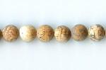 Rounds: Frosted Picture Jasper  6mm by the Strand 15 - 16 inches