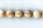 Rounds: Frosted Picture Jasper  8mm by the Strand 15 - 16 inches