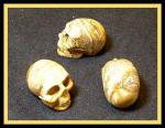 Stone Figurine Skulls: Picture Jasper, 3 for $27