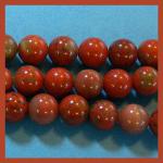 Rounds: Poppy Jasper  8mm by the Strand  15 - 16 inches