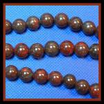 Rounds: Poppy Jasper  10mm Very Dark Strands 15  - 16 inches
