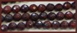 Rounds: Faceted 6mm Poppy Jasper Strands 15 - 16 inches
