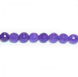 Rounds: Faceted 6mm Dyed Purple Quartz Strands 15 - 16 inches