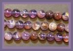 Rounds: Purple Phantom Quartz 8mm Strands 15 - 16 inches