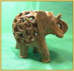 Soapstone (She's with child) Big Elephant 4 inches, 2 for $16