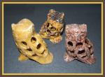 Soapstone (She's with child) Small Owl, 2 inches Tall Approximately, 3 for $12