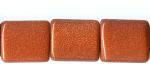Rectangles: Puff 10 x 12mm Goldstone (Glass) 15 - 16 inches