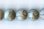 Rounds: Frosted Picasso Stone 10mm Strands 15 - 16 inches