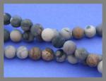 Rounds: Frosted Picasso Stone  6mm Strands 15 - 16 inches