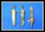 Pendants: Points Labradorite Double Terminated with Gold Plated Finding, 4 of them for $10